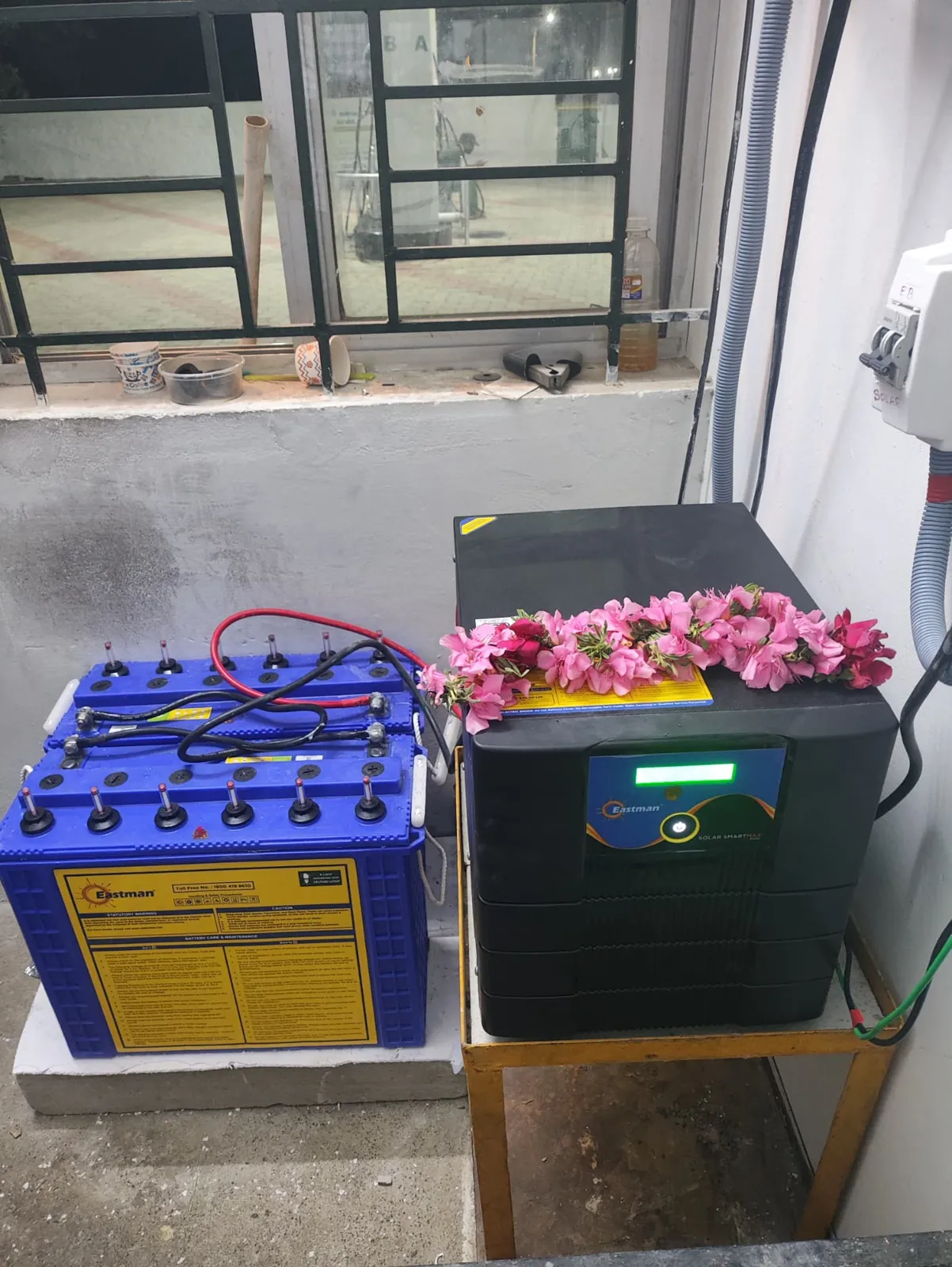 2.3 kW solar plant at 2.3 kW Off-Grid with Battery Bank — KRT Site in Kodumudi