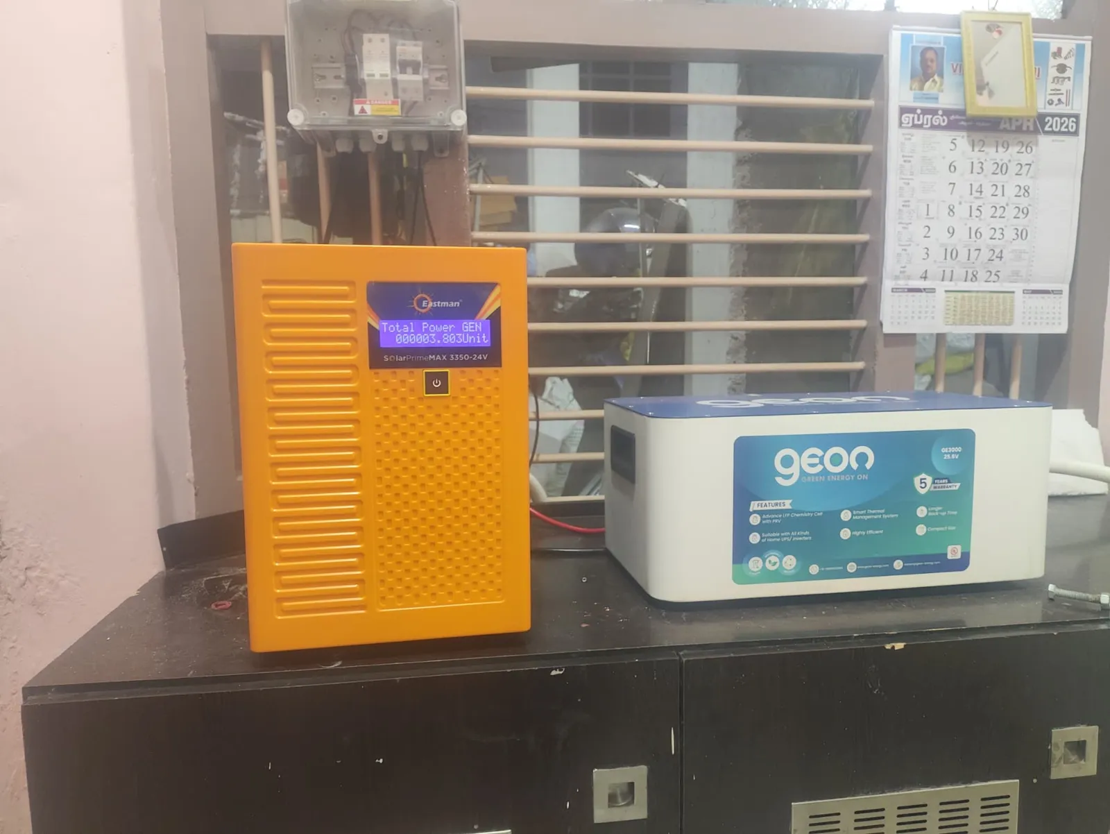 2 kW solar plant at 2 kW Off-Grid with Lithium Battery — Sabhari in Trichy