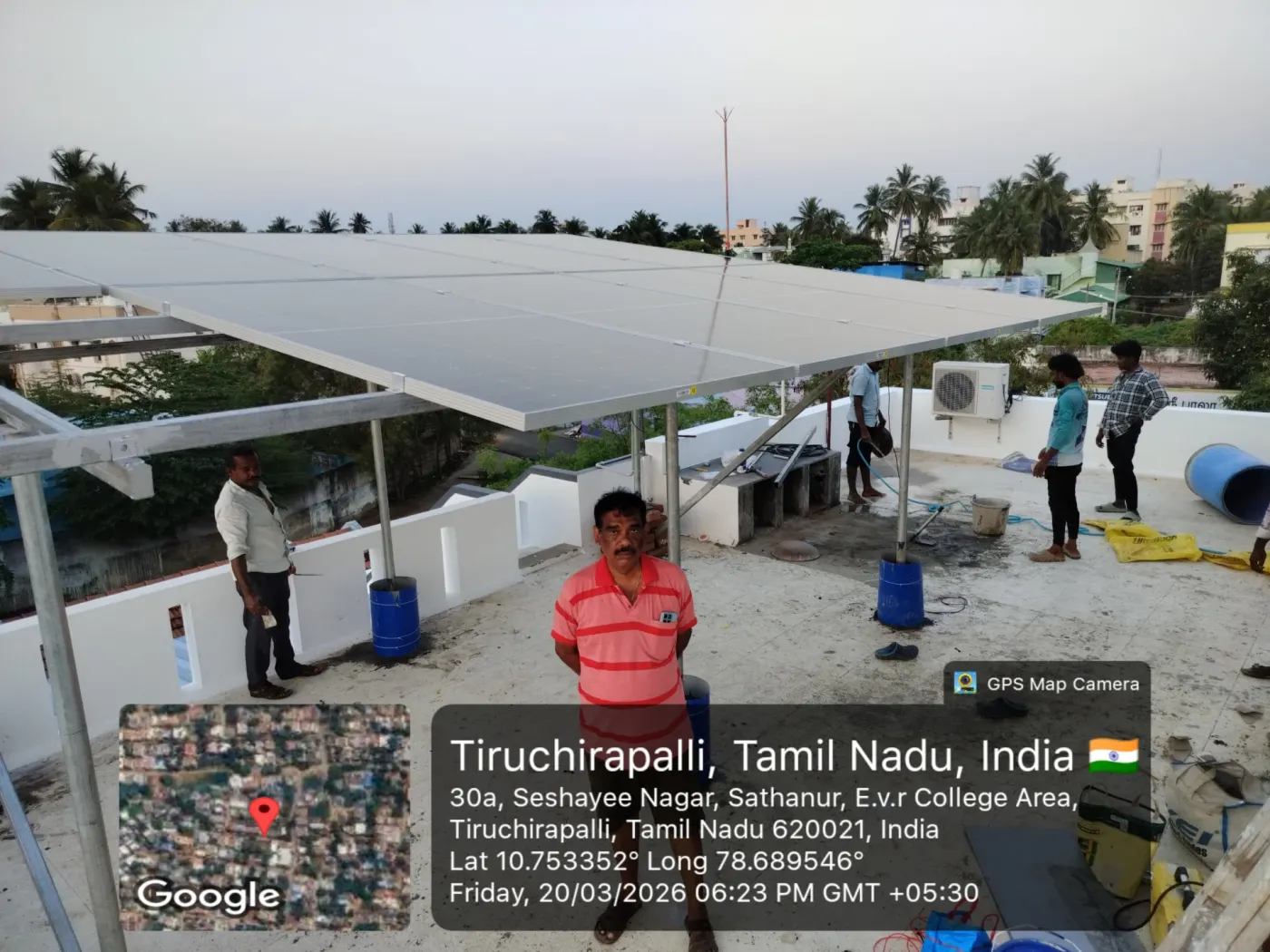 5 kW solar installation at 5 kW On-Grid Rooftop — Seshayee Nagar, K.K. Nagar / Seshayee Nagar, Trichy
